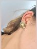 gold earrings made of stainless steel